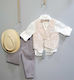Guy Laroche Baptism Suit with Vest for Boys Multicolour 6 Pieces