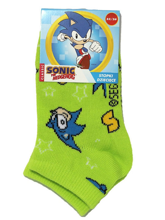 Sega Kids' Ankle Socks Sonic Green