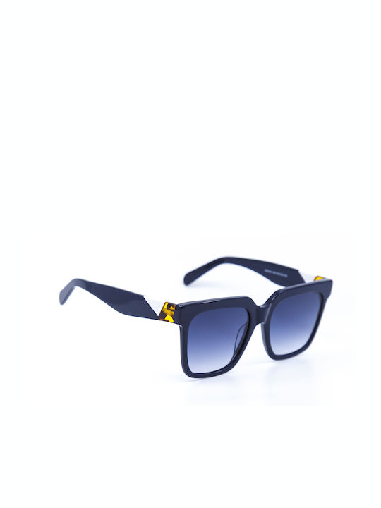 Monte Como Women's Sunglasses with Blue Plastic Frame and Blue Gradient Lens AT8104 C03