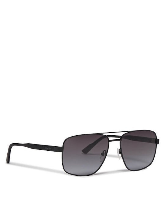 Calvin Klein Sonnenbrillen mit Schwarz Rahmen und Gray Verlaufsfarbe Linse CK22114S 002