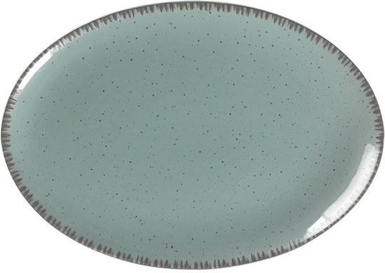 Dot Platou de Servire Oval din Porțelan Albastru 36x26buc 1buc