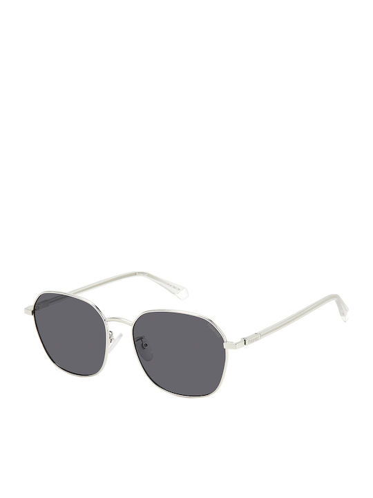 Polaroid Unisex Sunglasses with Silver Metal Fr...