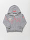 Kids Sweatshirt Cardigan with Hood Gray
