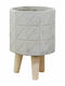 Marhome Planter Wooden Gray with Stand 19x19x28.8cm.