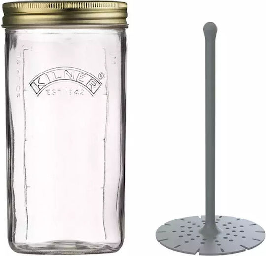 KIlner Ваза за Обща Употреба с Капак Стъклена Прозрачна 1000ml