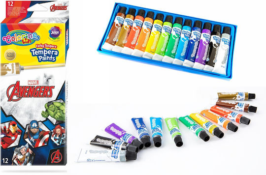 Colorino Темперни бои Tempera Farby Avengers Colorino Red #ff0000 12мл 1бр