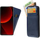 Idol 1991 Anti-rfid Wallet Leather / Silicone / Synthetic Leather Blue (Xiaomi 13T Pro 5G)