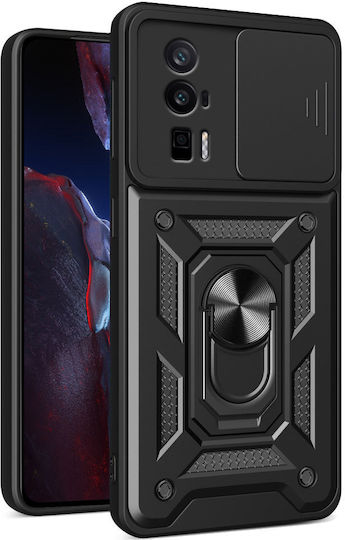 Back Cover Μεταλλικό Μαύρο (Poco F5 Pro)