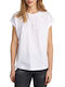 Attrattivo Women's Summer Blouse Cotton Short Sleeve White