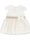Children's Dress Tulle Polka Dot Ecru