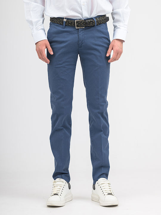 Fourten Industry Herrenhose Chino in Slim Passform Marineblau