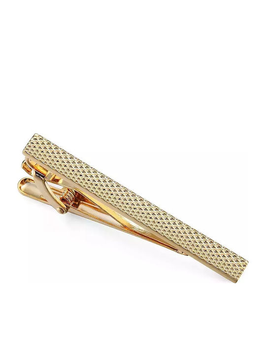 Steel Tie Clip Gold 6x0.5cm