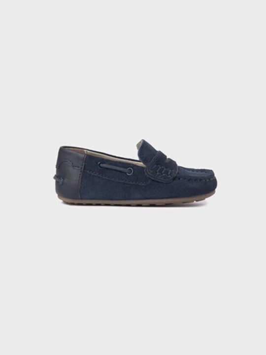 Mayoral Boys Suede Moccasins Navy Blue