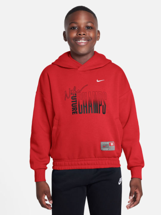 Nike Kids Sweatshirt with Hood Red