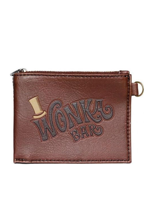 Karactermania Charlie And The Chocolate Factory Wonka Bar Παιδικό Πορτοφόλι με Φερμουάρ Καφέ