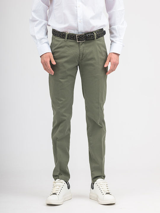 Fourten Industry Men's Trousers Chino in Slim Fit Haki