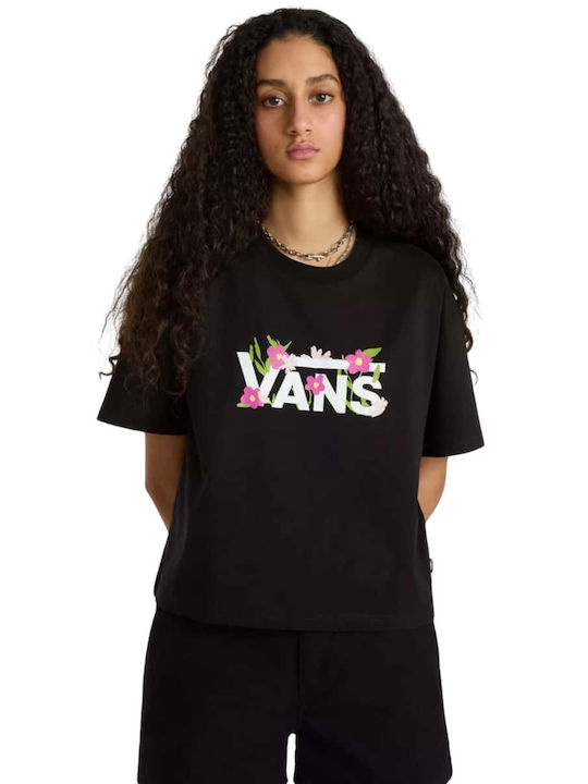 Vans Γυναικείο Crop T-shirt Μαύρο