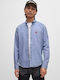 Evito Long-sleeved Cotton Shirt Blue