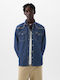 Long-sleeved Denim Shirt Blue