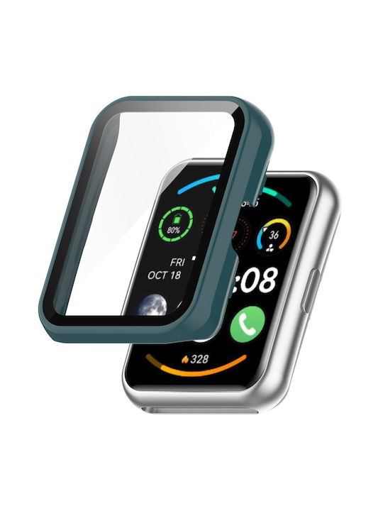 Пластмасов калъф в цвят Зелен за Huawei Watch Fit / Fit SE