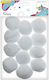 Titanum Pom Pom Craft White with Diameter 50mm Set of 12pcs