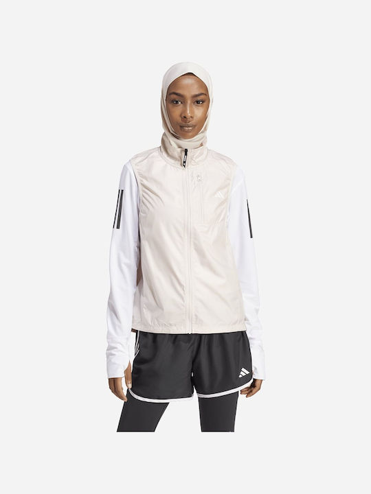 Adidas Scurt Jachetă de femei Fără mâneci Puffer pentru iarnă Roz