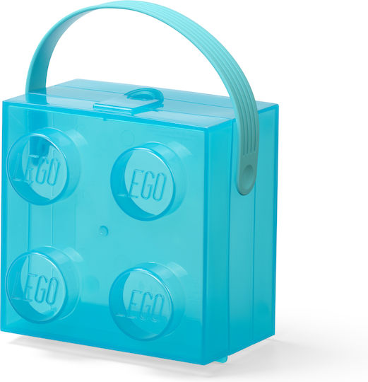 LEGO Kinder Aufbewahrungsbox aus Kunststoff Hellblau 16x16x11cm 1Stück