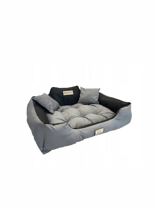 KingDog Sofa Dog Bed Gray 100x75cm.