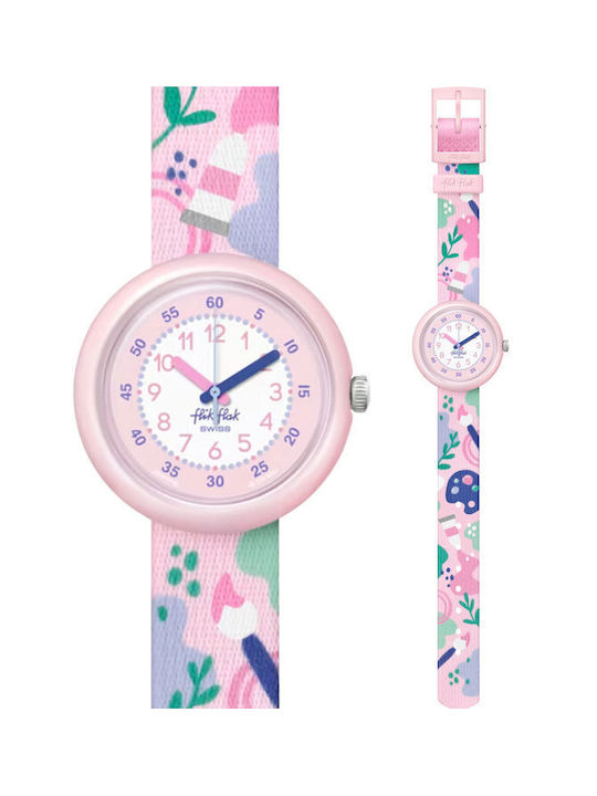 FlikFlak Kids Watch with Fabric Strap Multicolour