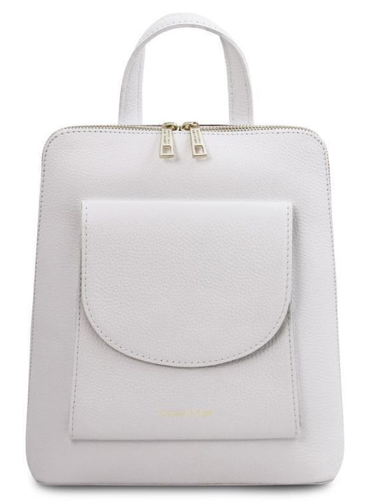 Tuscany Leather Leather Women's Bag Backpack White
