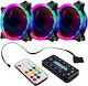 Makki MAKKI-FAN120-RGB-3P Case Fan 120mm with RGB Lighting and Connection 6-Pin 3pcs