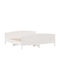 Κρεβάτι King Size από Μασίφ Ξύλο Μπεζ με Τάβλες για Στρώμα 180x200cm