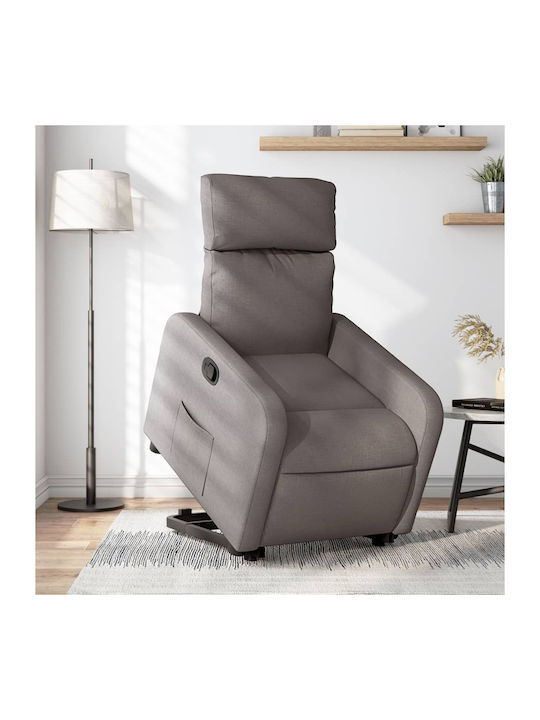 Πολυθρόνα Relax με Υποπόδιο Taupe 66x89.5x95.5cm