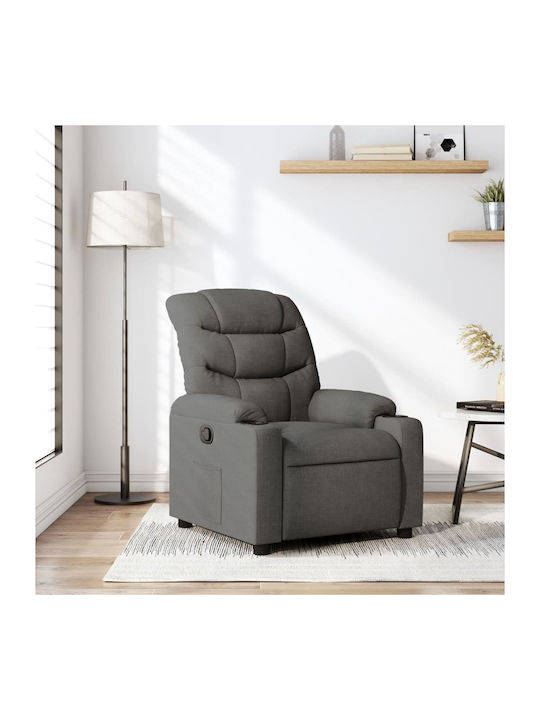 Relaxsessel mit Fußhocker Dark Grey 75.5x93x99.5cm