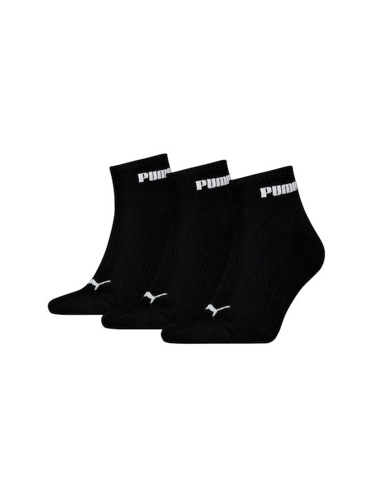 Puma Αθλητικές Κάλτσες Μαύρες 3 Ζεύγη