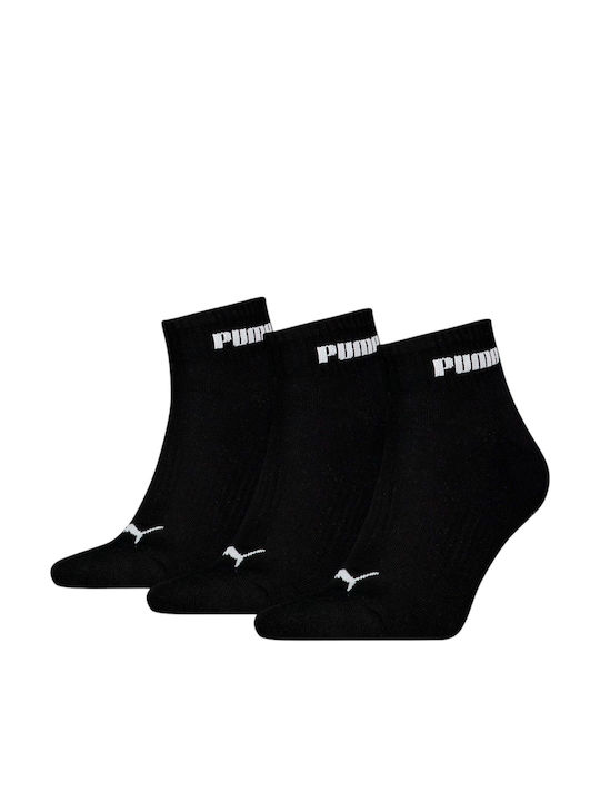 PUMA Αθλητικές Κάλτσες Μαύρες 3 Ζεύγη