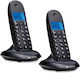 Motorola C100XCB+ Ασύρματο Τηλέφωνο Duo Μαύρο