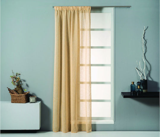 Easy Home Carina mit Bleistiftfalten Gelbe 140x270cm