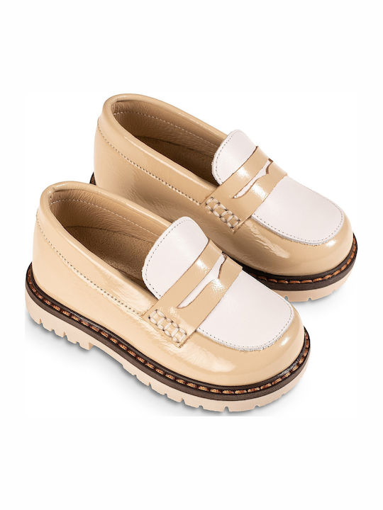 Babywalker Beige Baptism Leather Moccasins
