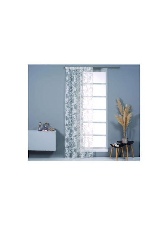 Easy Home Κουρτίνα με Τρέσα Telesto Λευκή 140x270εκ.