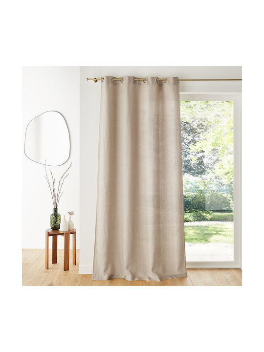 La Redoute Interieurs Curtain Window with Grommet Beige 350339877_6457_80 350x140cm