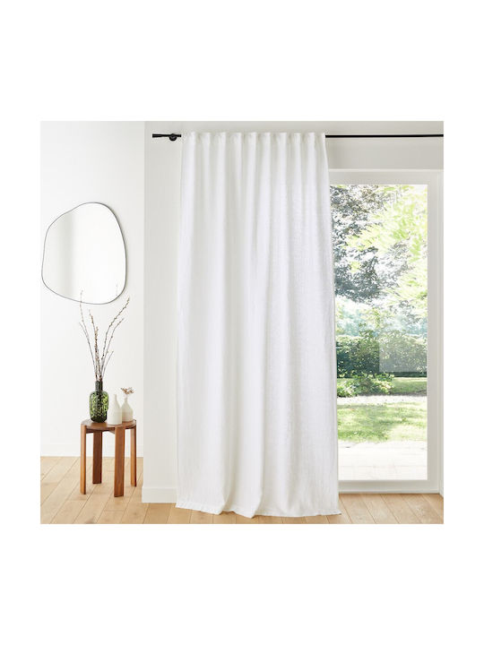 La Redoute Interieurs Κουρτίνα Παραθύρου με Τρέσα Λευκή 300x140εκ.
