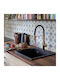 Laveo Drop-In Chiuvetă din Granit Sintetic L49xW49cm Negru