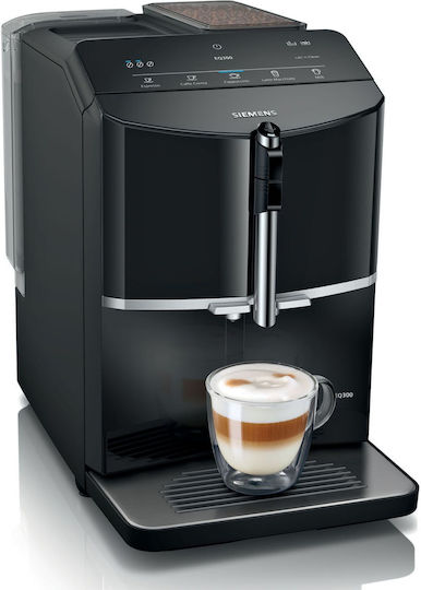 Siemens Eq.300 Αυτόματη Μηχανή Espresso 1300W Πίεσης 15bar με Μύλο Άλεσης Μαύρη TF301E19