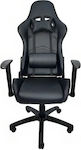 MN180° Artificial Leather Gaming Chair with Adjustable Arms Black