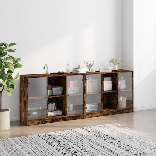 Библиотека Кафяв Дъб 204x37x75см