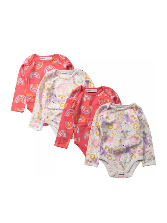Minoti Mehrfarbige Baby-Body Set 4 Stück