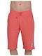 French Terry Ανδρική Βερμούδα Regular Fit Κόκκινη