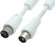 Comp Cablu Antenă Coaxial de sex masculin - Coaxial de sex feminin Alb 10m (02.006.0081)