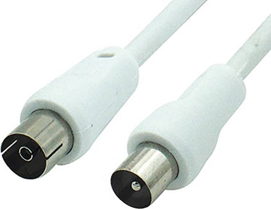 Comp Cablu Antenă Coaxial de sex masculin - Coaxial de sex feminin Alb 3m (02.006.0039)